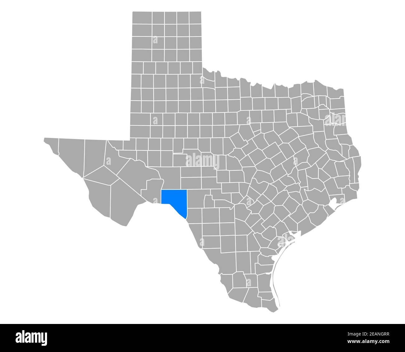 Map of Val Verde in Texas Stock Photo Alamy