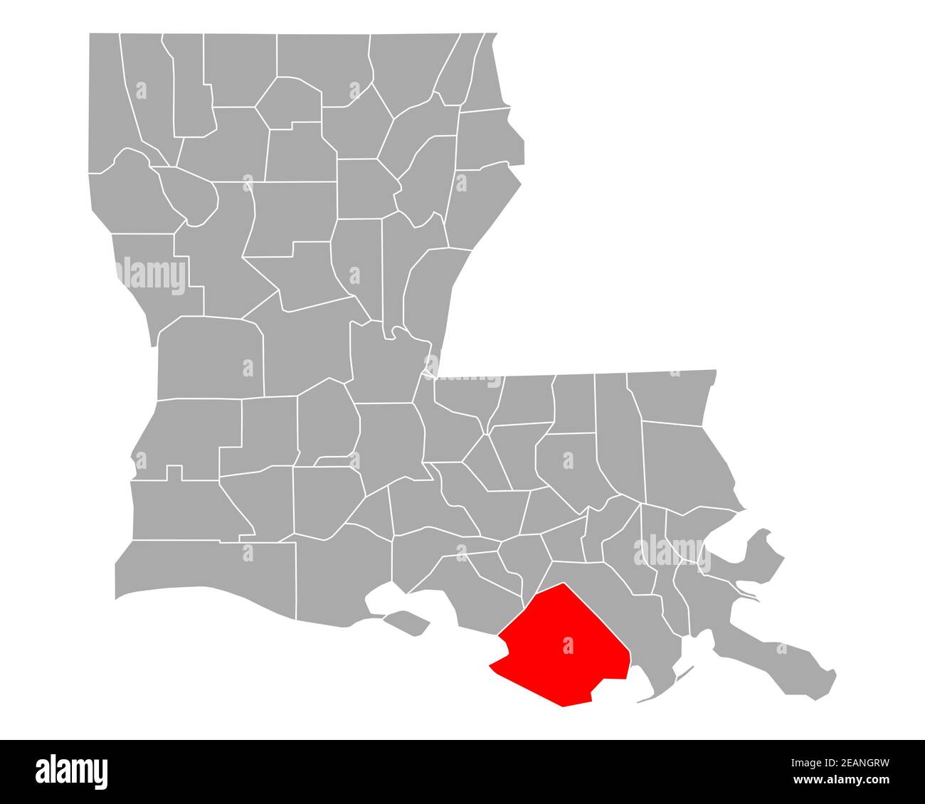 Map of Terrebonne in Louisiana Stock Photo Alamy