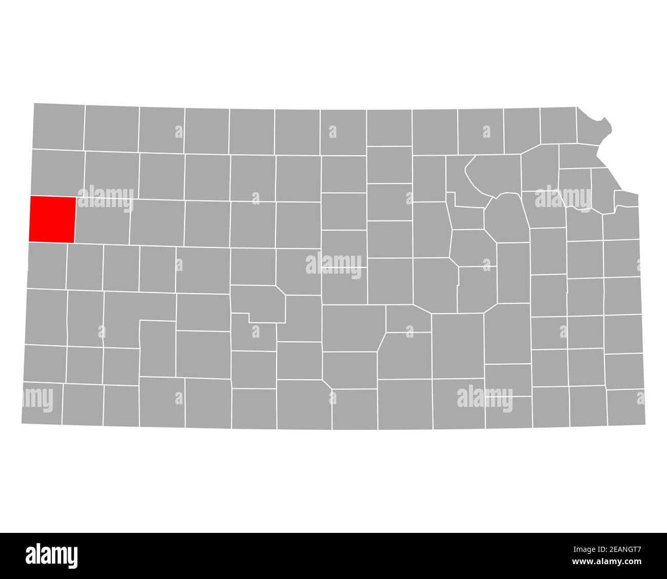 Map of Wallace in Kansas Stock Photo Alamy