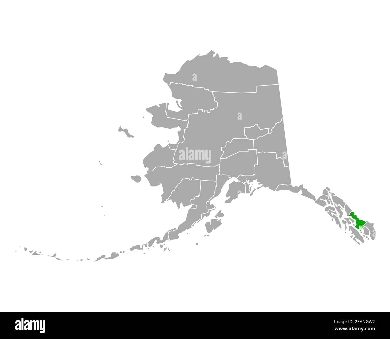 Map of Wrangell in Alaska Stock Photo Alamy