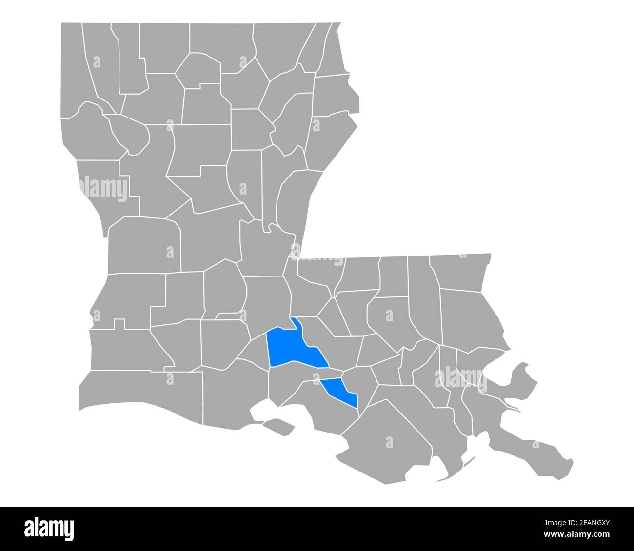 Map of St Martin in Louisiana Stock Photo - Alamy