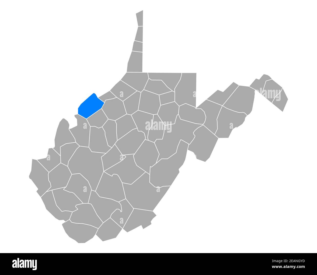 Map of Wood in West Virginia Stock Photo Alamy