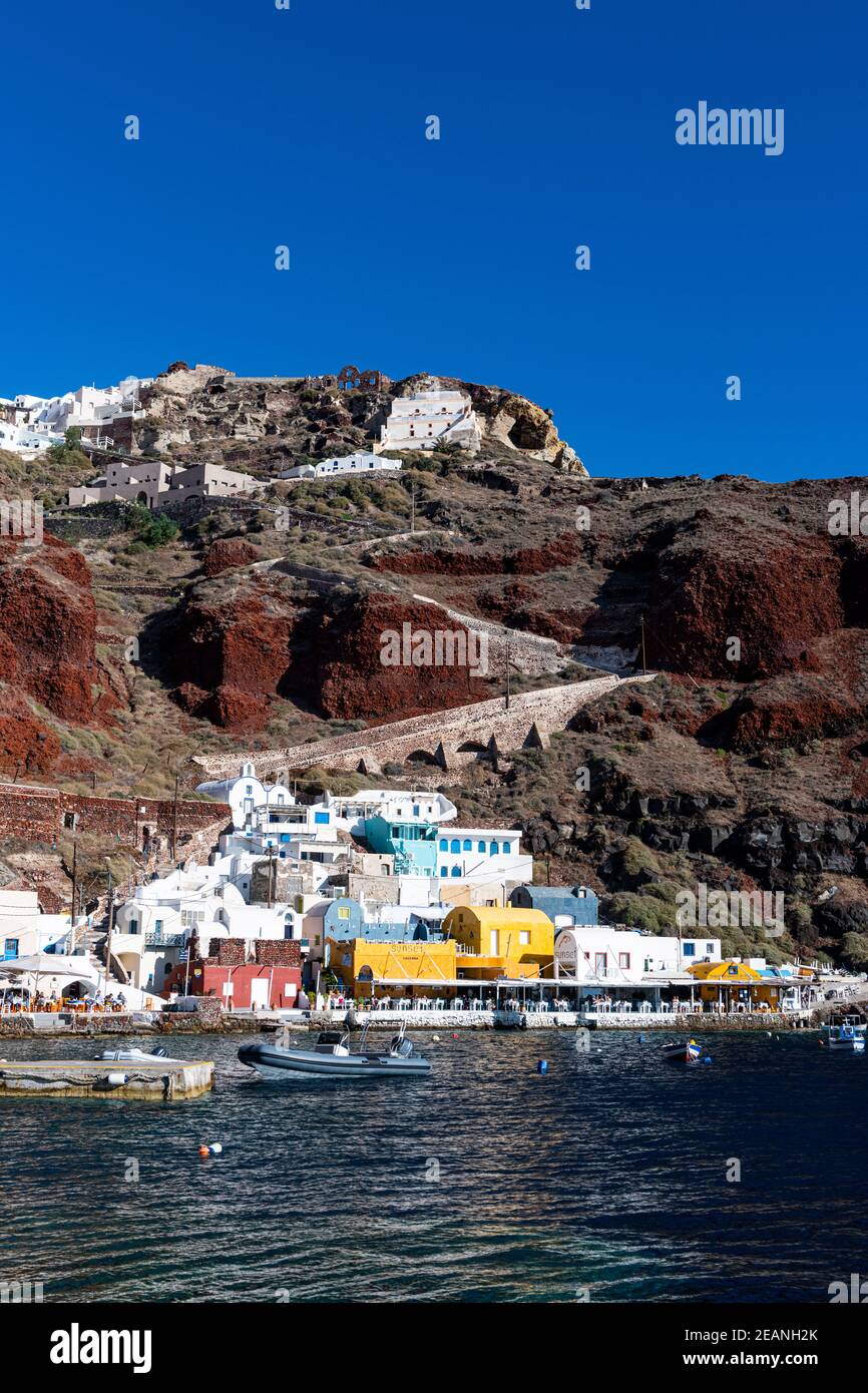 Ammoudi Bay, Oia, Santorini, Cyclades, Greek Islands, Greece, Europe Stock Photo