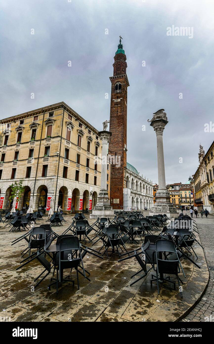 Piazza dei Signori, Vicenza, UNESCO World Heritage Site, Veneto, Italy, Europe Stock Photo