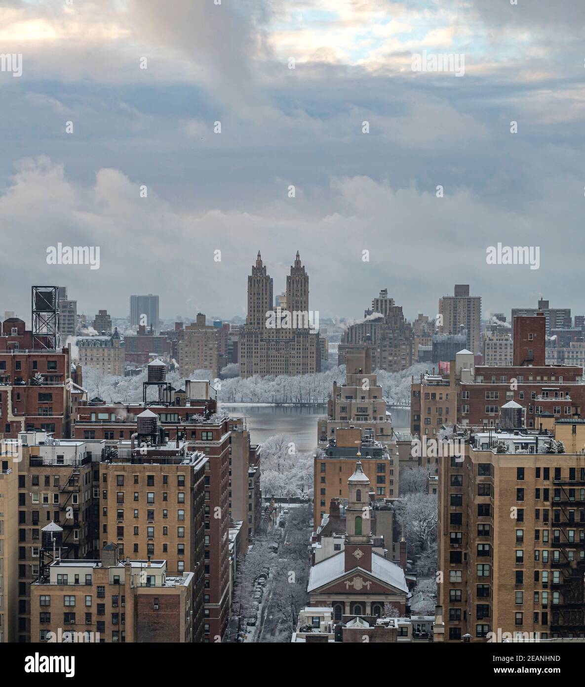 New York City Upper East Side After Snow Storm Stock Photo Alamy