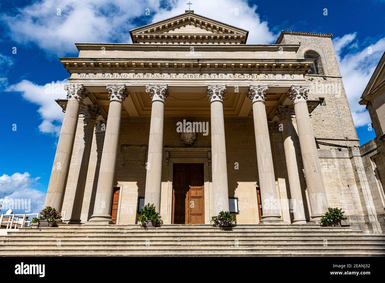 Basilica of San Marino-Pieve, Historic Center, UNESCO World Heritage Site, San Marino, Europe Stock Photo