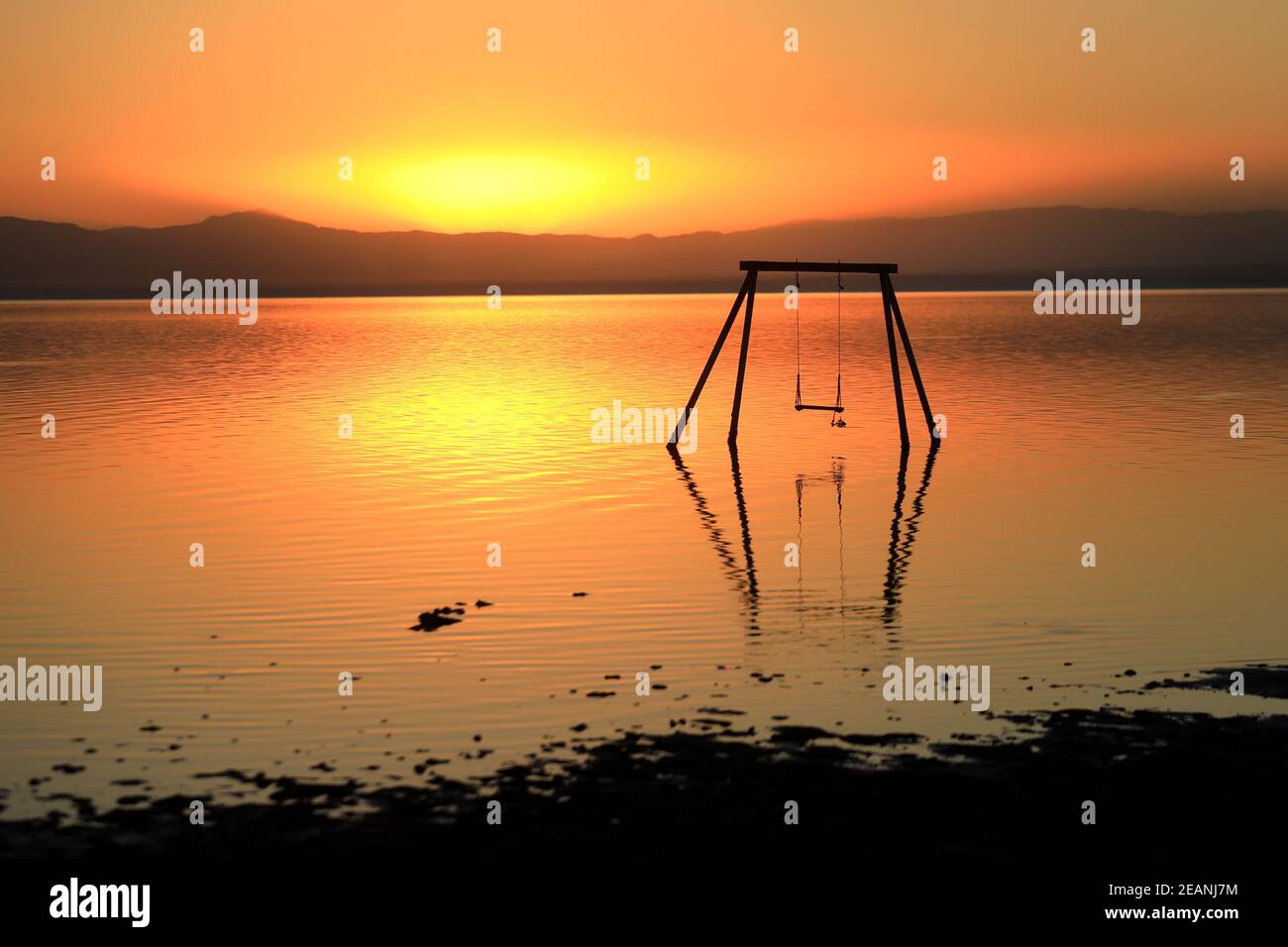 Under Water Salton Sea Swing Stock Photo Alamy