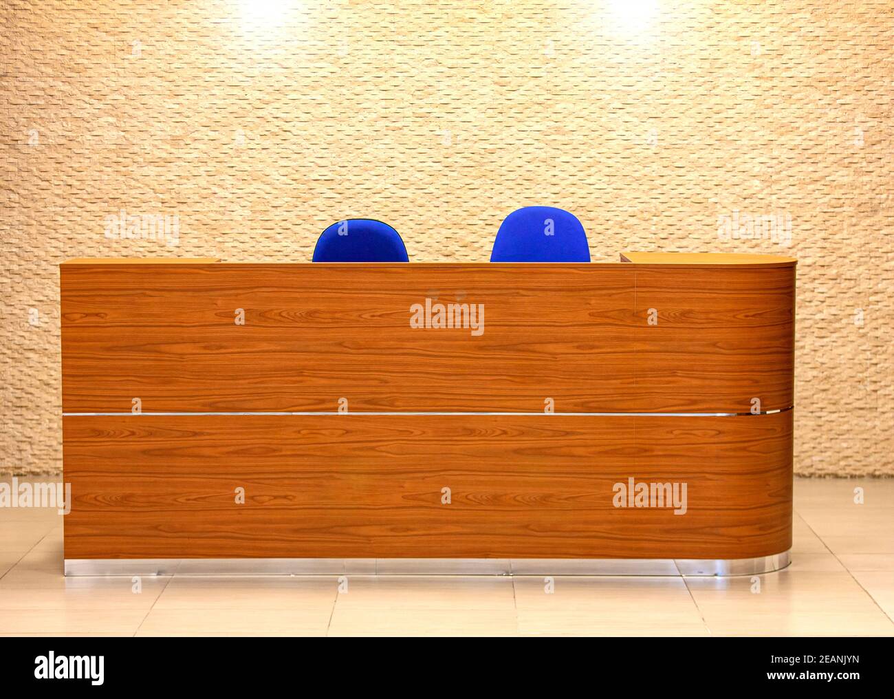 Reception desk in the hall of the office Stock Photo