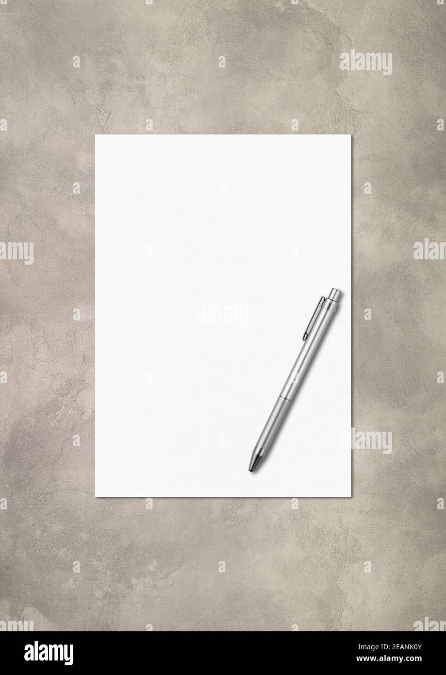 Blank paper white sheet background hi-res stock photography and images -  Alamy