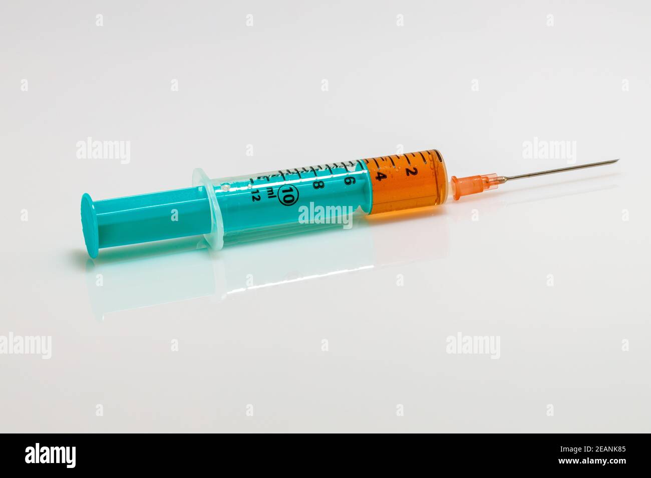Injection against the flu Stock Photo