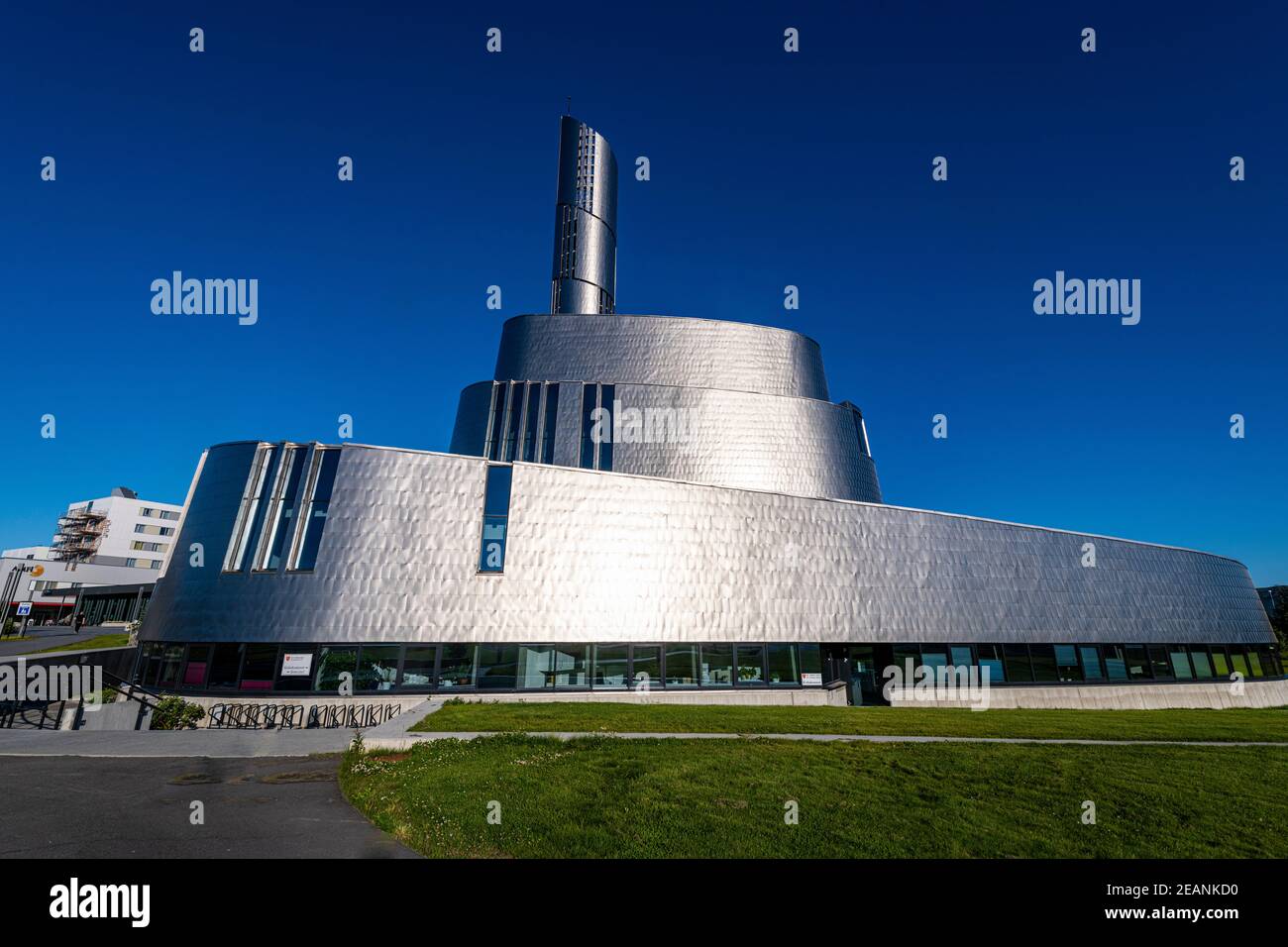 Northern Lights Cathedral, Alta, Finnmark, Norway, Scandinavia, Europe Stock Photo