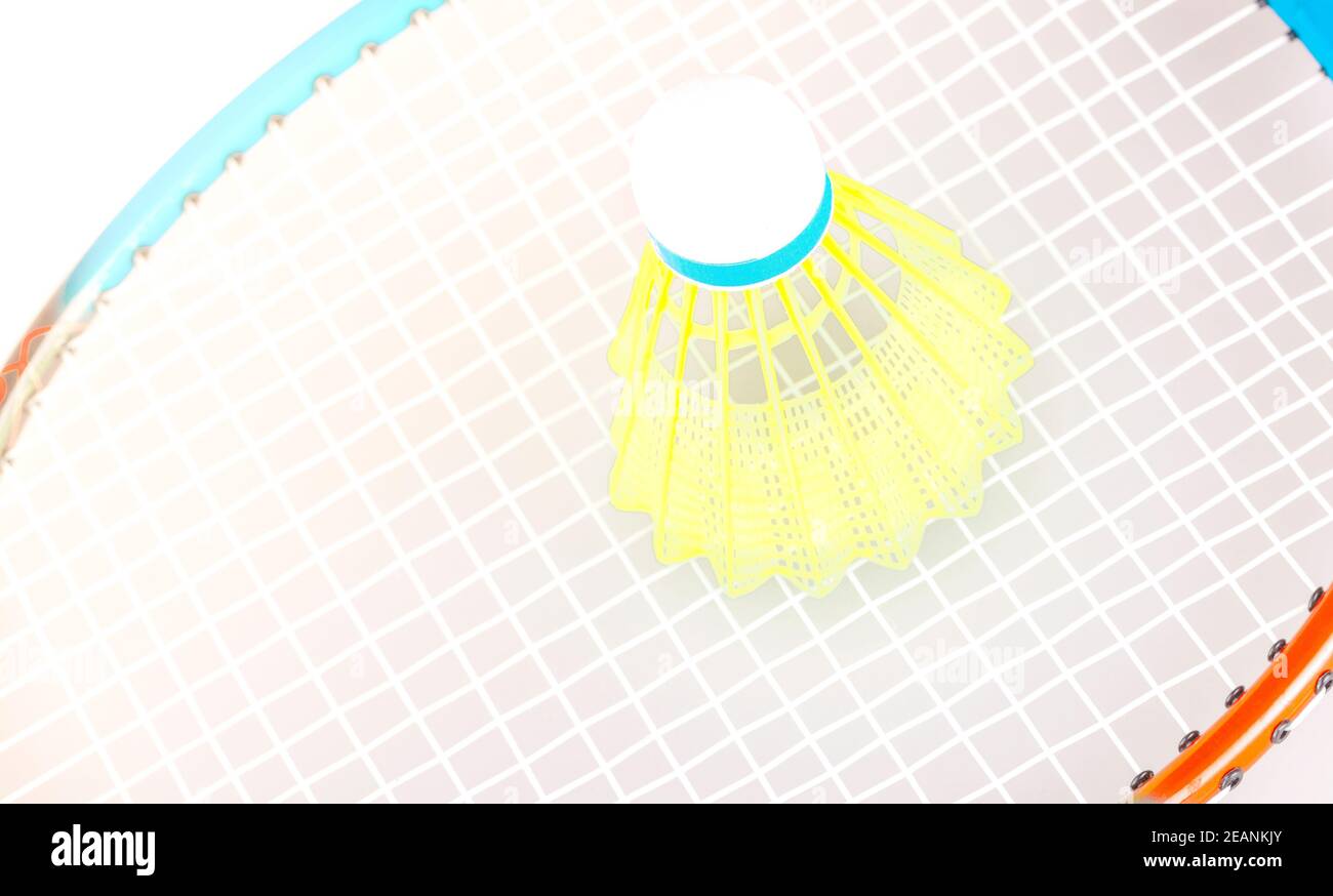 Badminton racket shuttlecock white hires stock photography and images