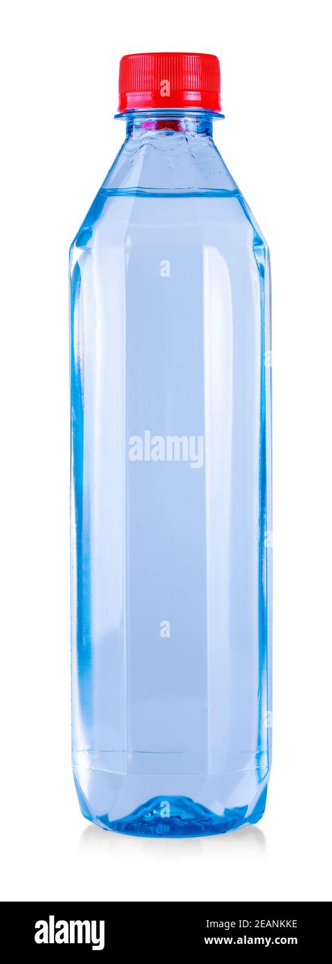 https://c8.alamy.com/comp/2EANKKE/the-small-water-bottle-with-red-lid-isolated-on-white-background-2EANKKE.jpg