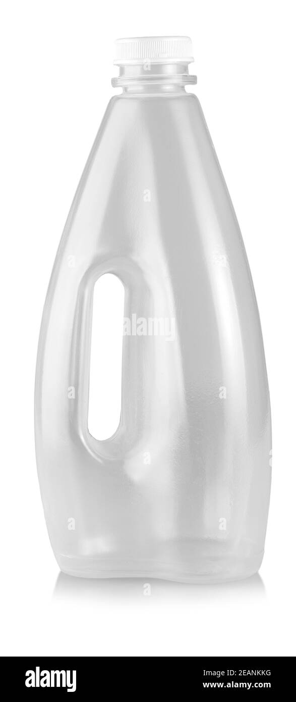 The empty plastic bottle with handle Stock Photo