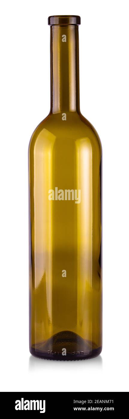 The empty bottle of wine isolated on a white background Stock Photo - Alamy