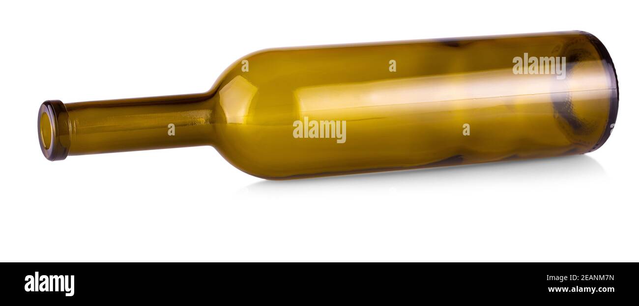 The empty bottle of wine isolated on a white background Stock Photo - Alamy
