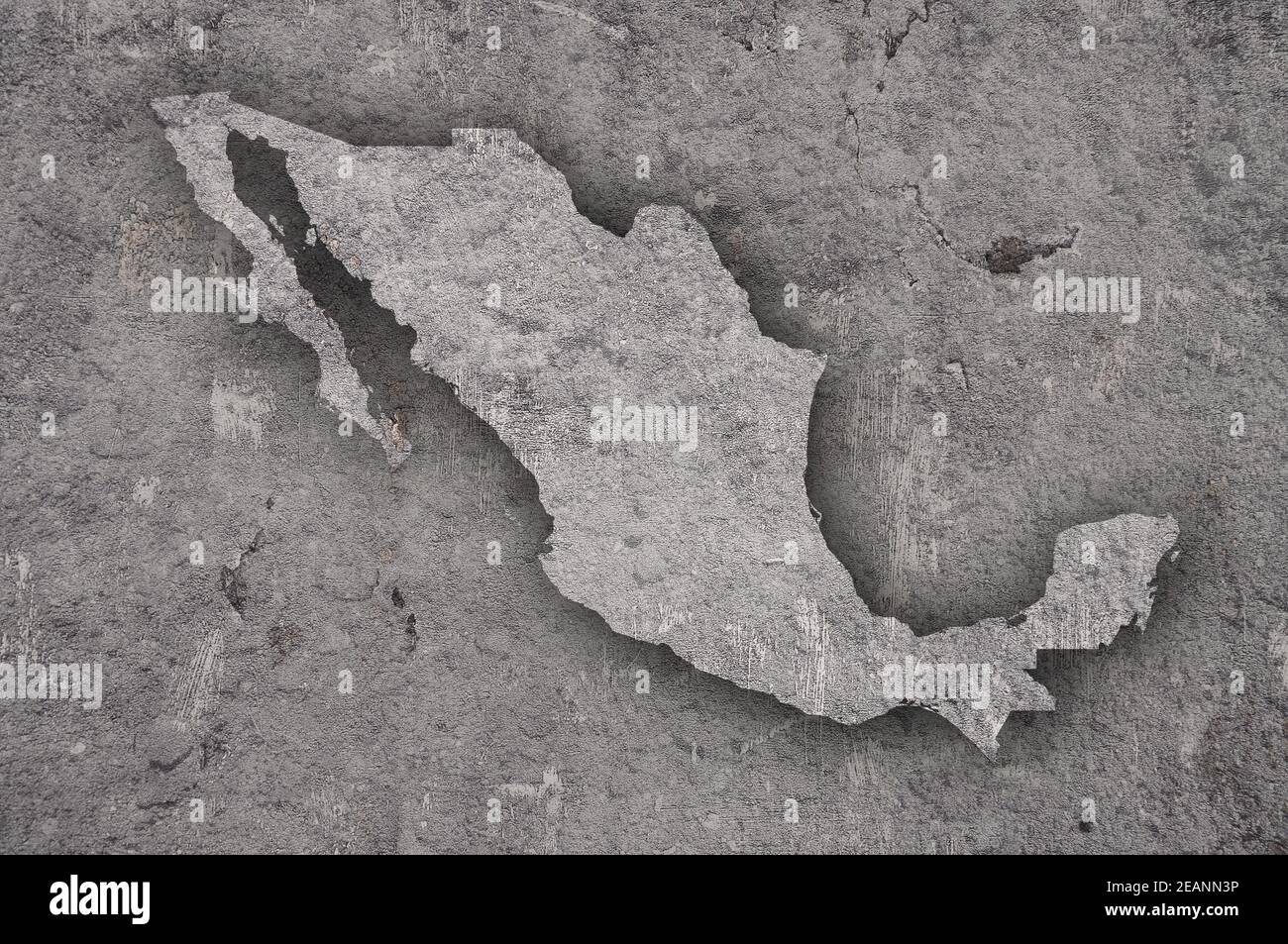 Map of Mexico on weathered concrete Stock Photo - Alamy