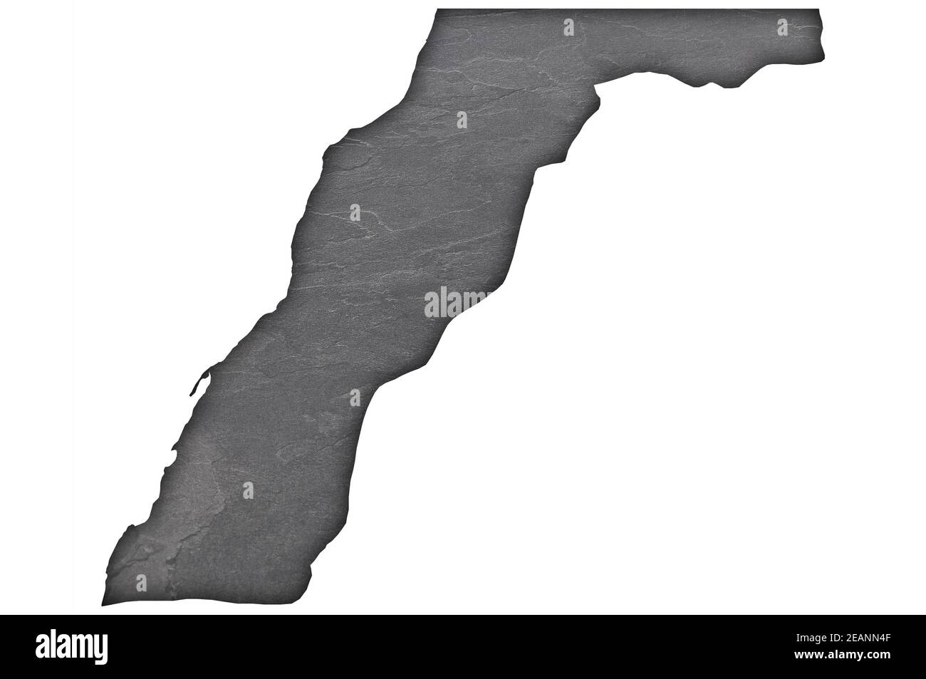 Map of Western Sahara on dark slate Stock Photo