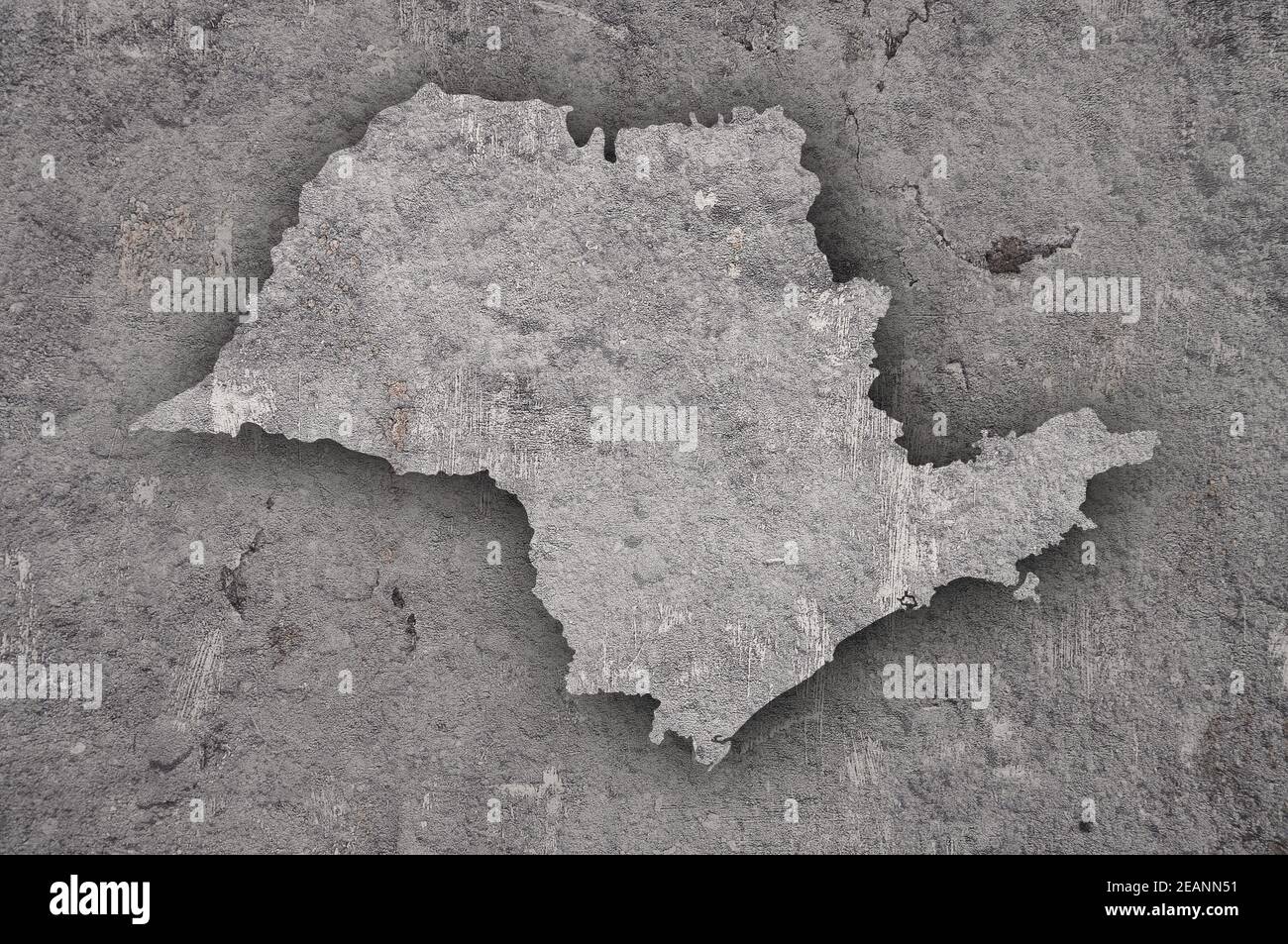 Map of Sao Paulo on weathered concrete Stock Photo - Alamy