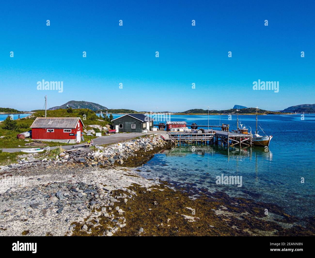 Little fishing hamlet, Nordkapp, Norway, Scandinavia, Europe Stock Photo
