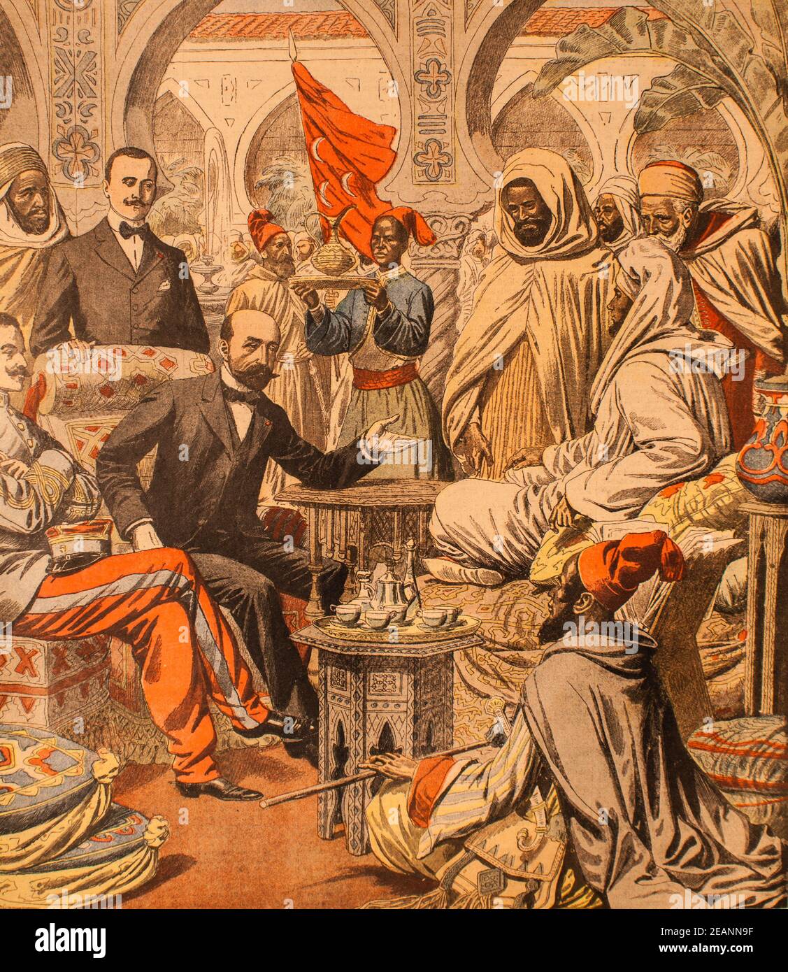 A Fez ,une Audience Solennelle Du Sultan Du Maroc, Editeur Le Petit Journal 1897 2eann9f