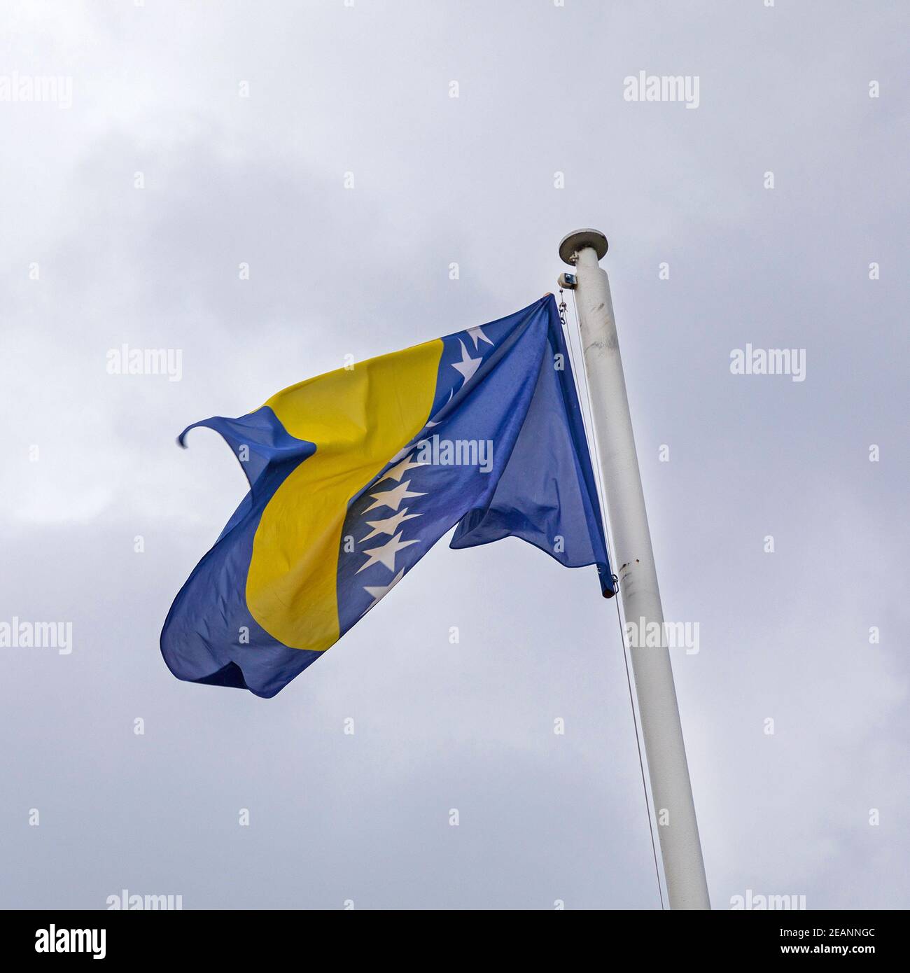 Flag Bosnia and Herzegovina Stock Photo