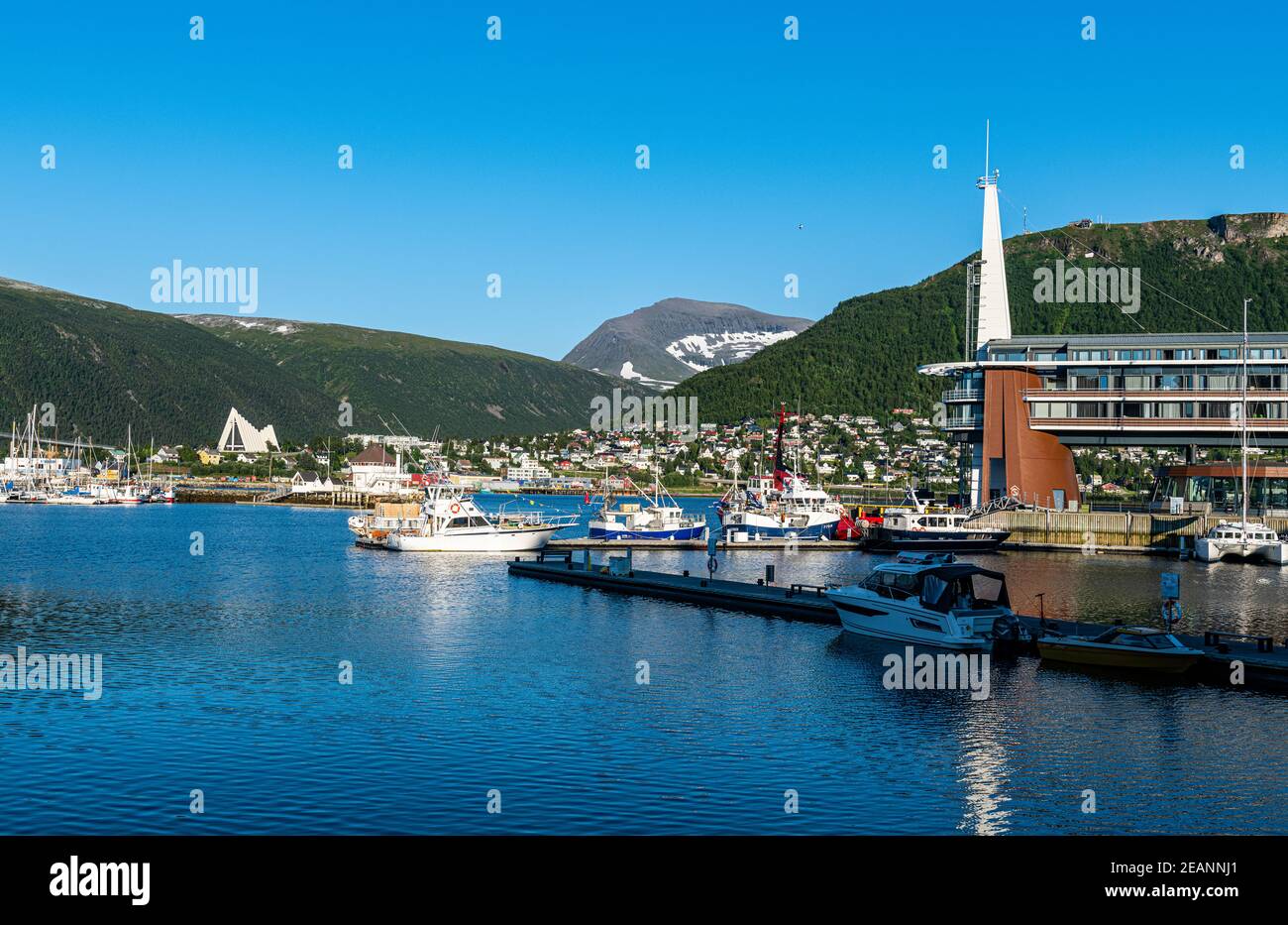 Harbour of Tromso, Norway, Scandinavia, Europe Stock Photo