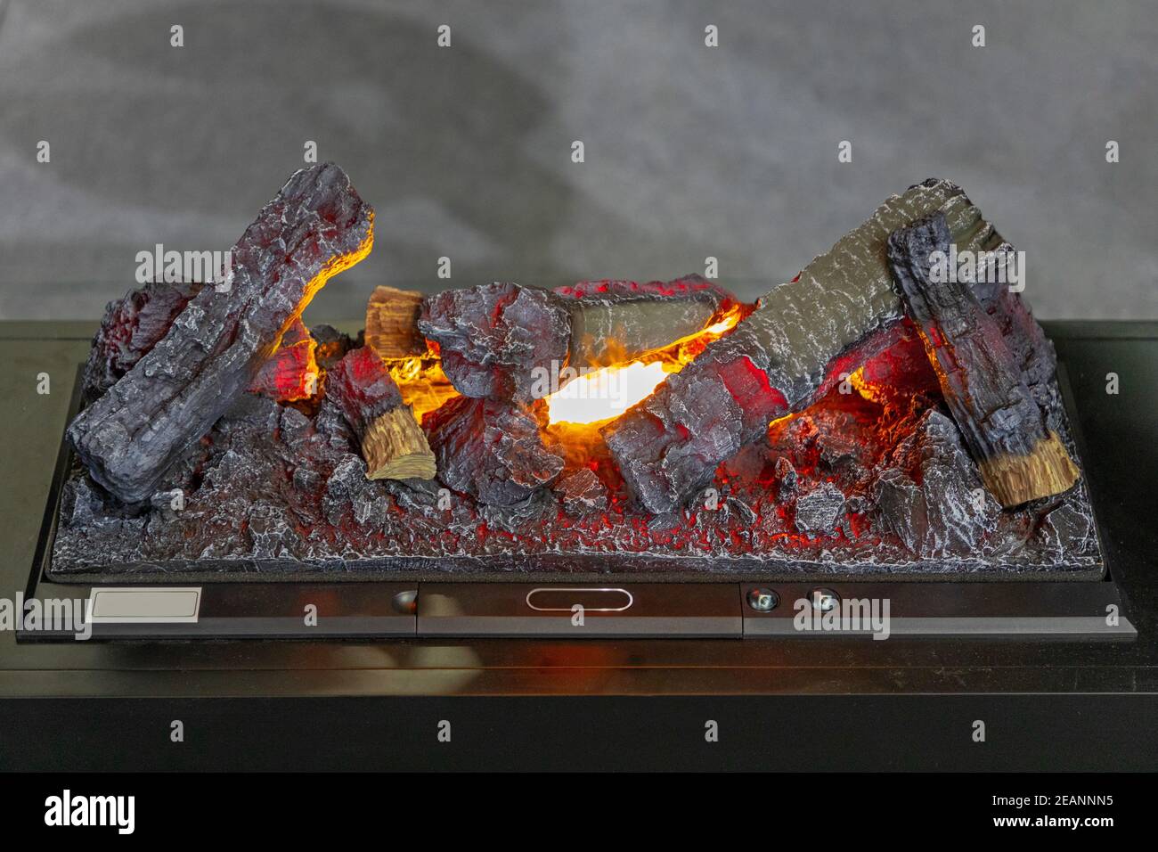 Electric Fireplace Insert Stock Photo Alamy