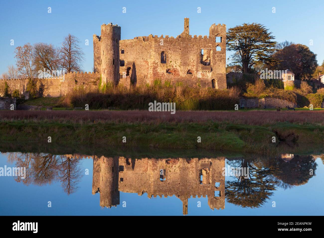 Laugharne Castle, Carmarthenshire, Wales, United Kingdom, Europe Stock Photo