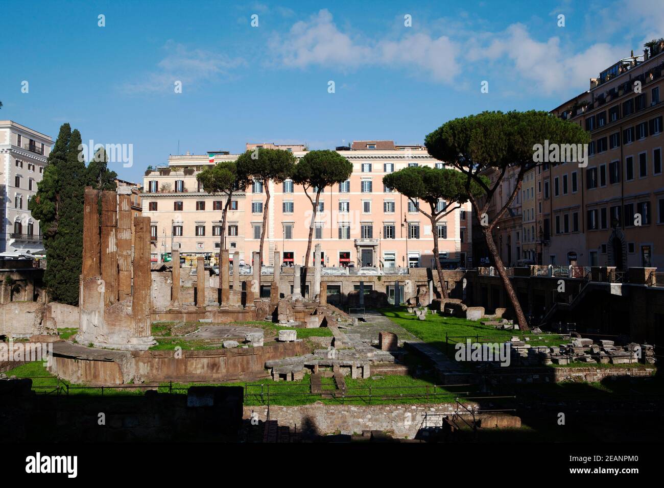 The ancient Roman temples of Largo di Torre Argentina, Rome, Lazio, Italy, Europe&#10; Stock Photo