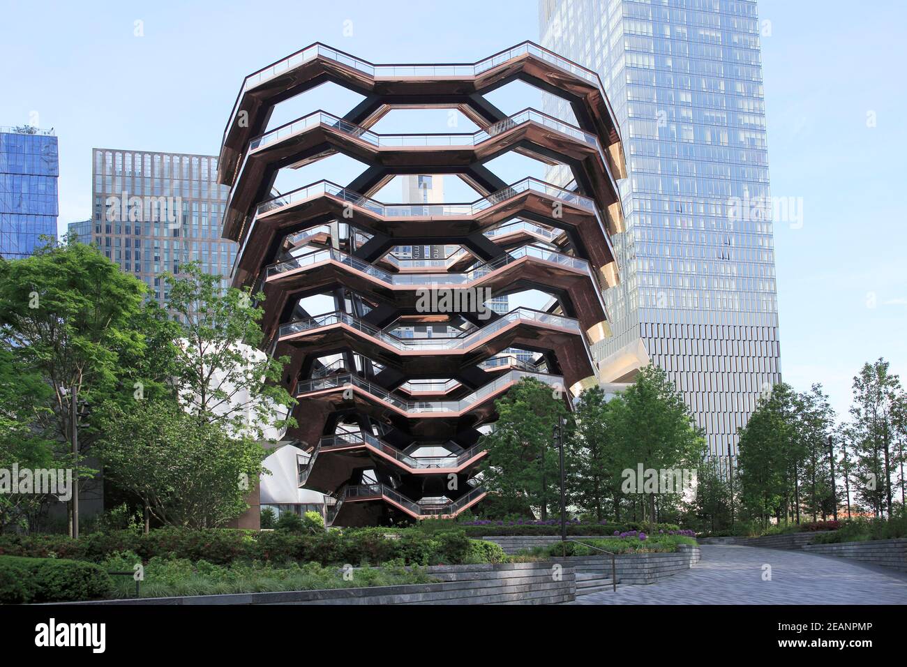 The Vessel, Staircase, Hudson Yards, Public Square and Gardens, Manhattan, New York City, New York, United States of America, North America Stock Photo