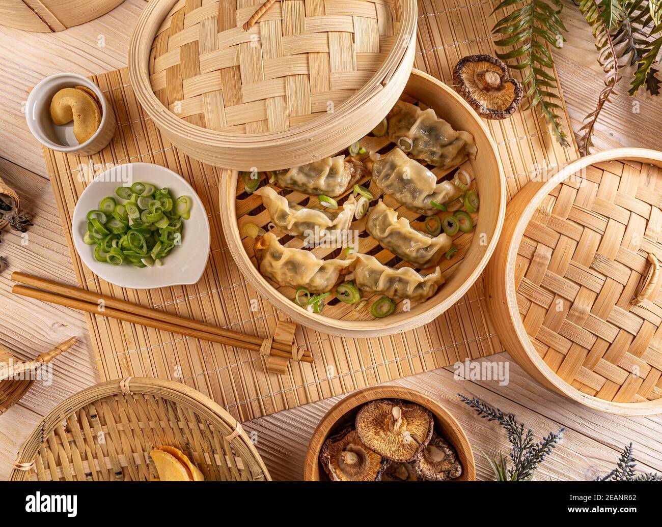 Chinese steamed dumplings Stock Photo