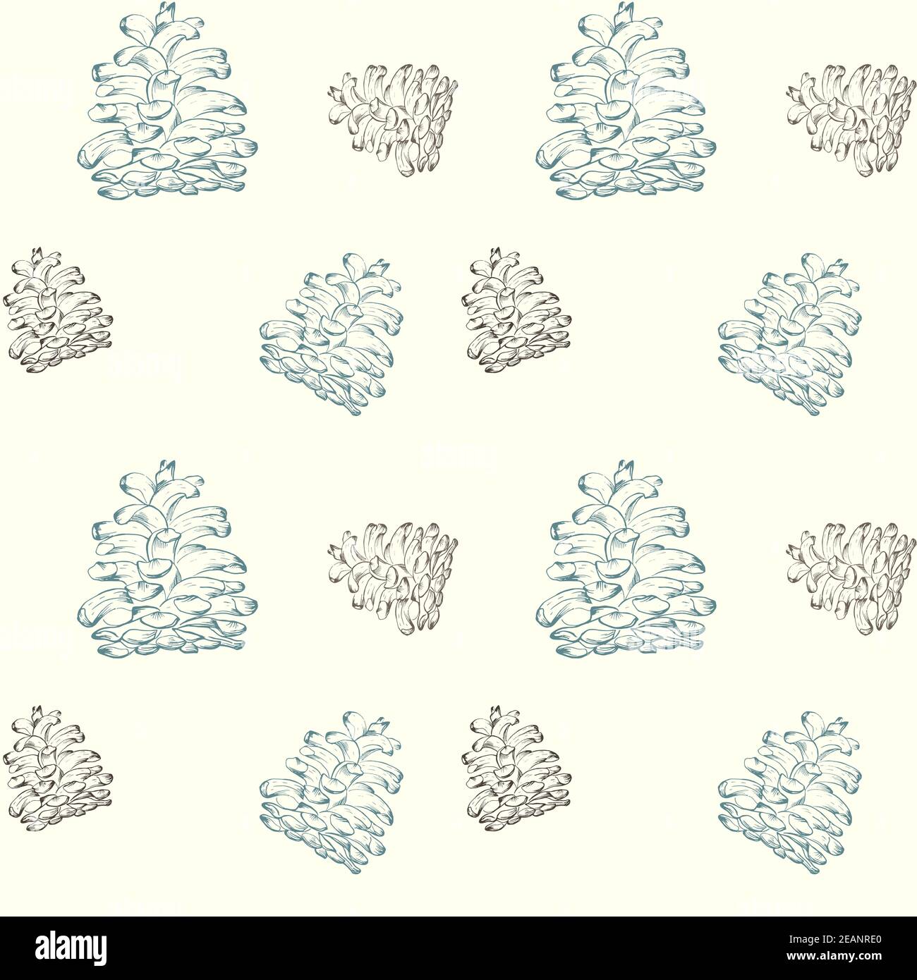 Seamless background with pine cones. Pine cones repeating pattern ...