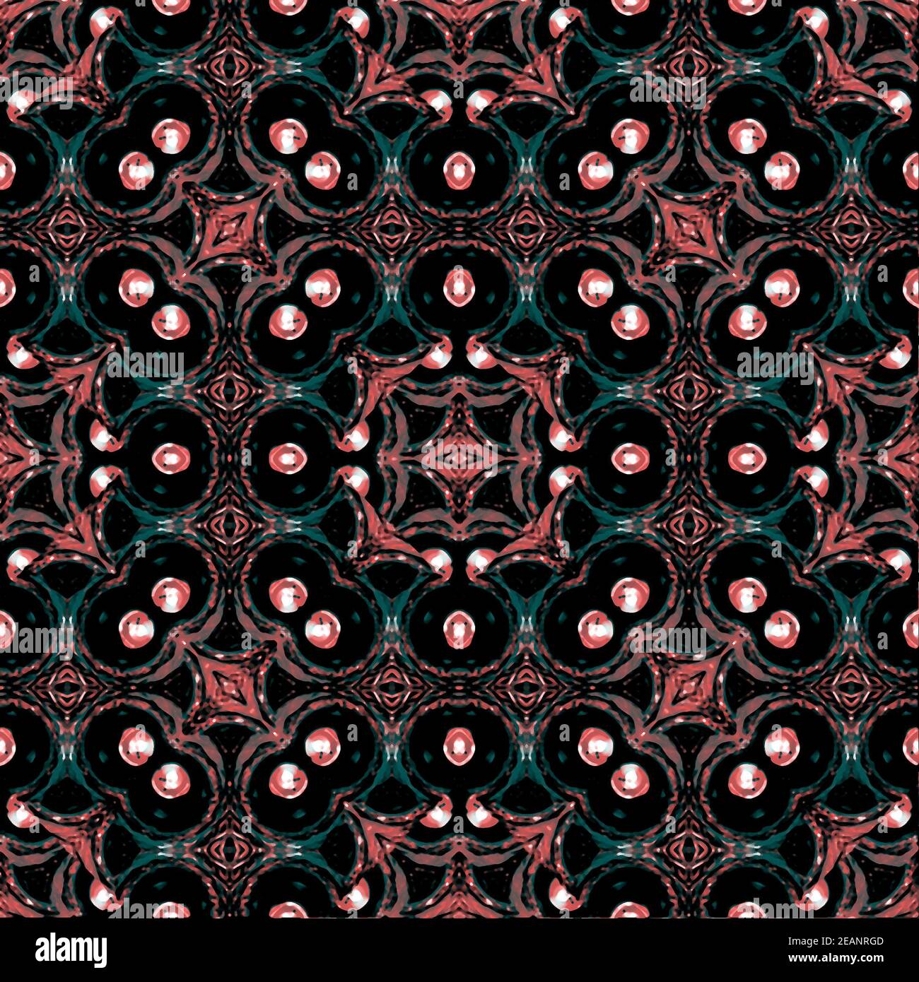Dark Seamless Gemoetric Mosaic Stock Photo