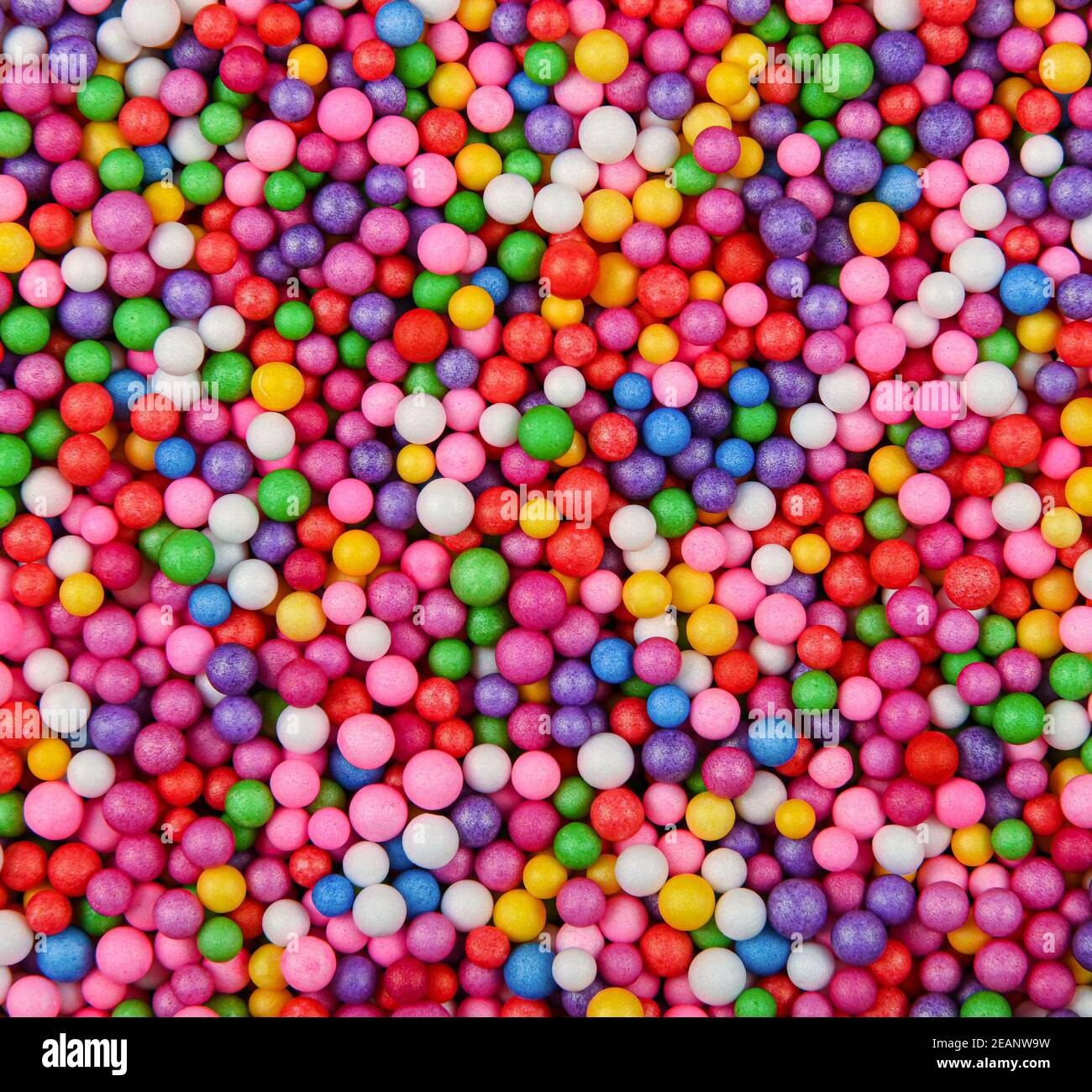 Background of colorful expanded polystyrene balls Stock Photo