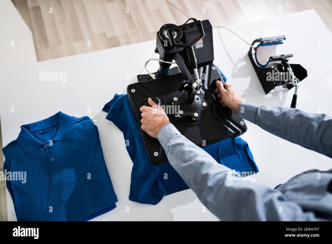Heat Transfer T Shirt Printing Stock Photo Alamy