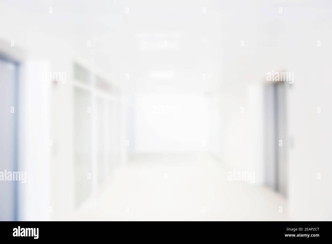 Defocused blur background of corridor in hospital Stock Photo