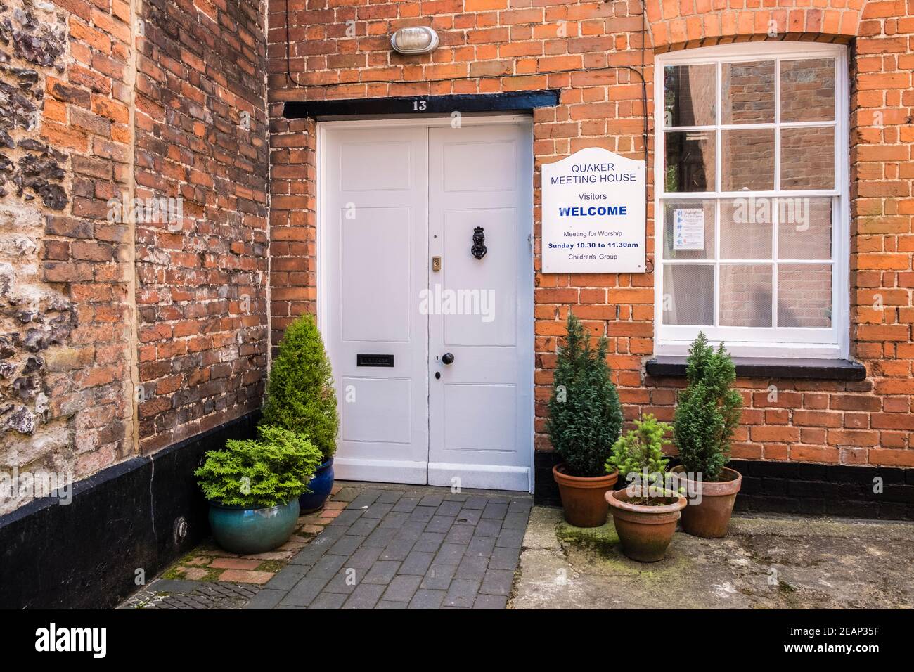 Quakers Meeting House entrance. Wallingford, Oxfordshire, England, GB, UK Stock Photo