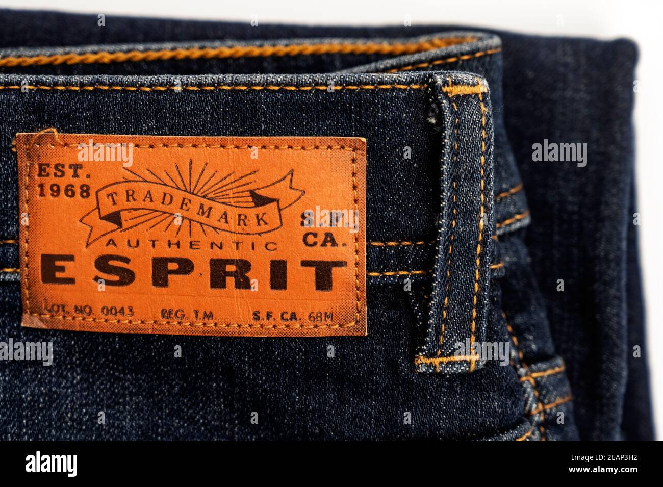 Esprit mens denim blue jeans Stock Photo - Alamy