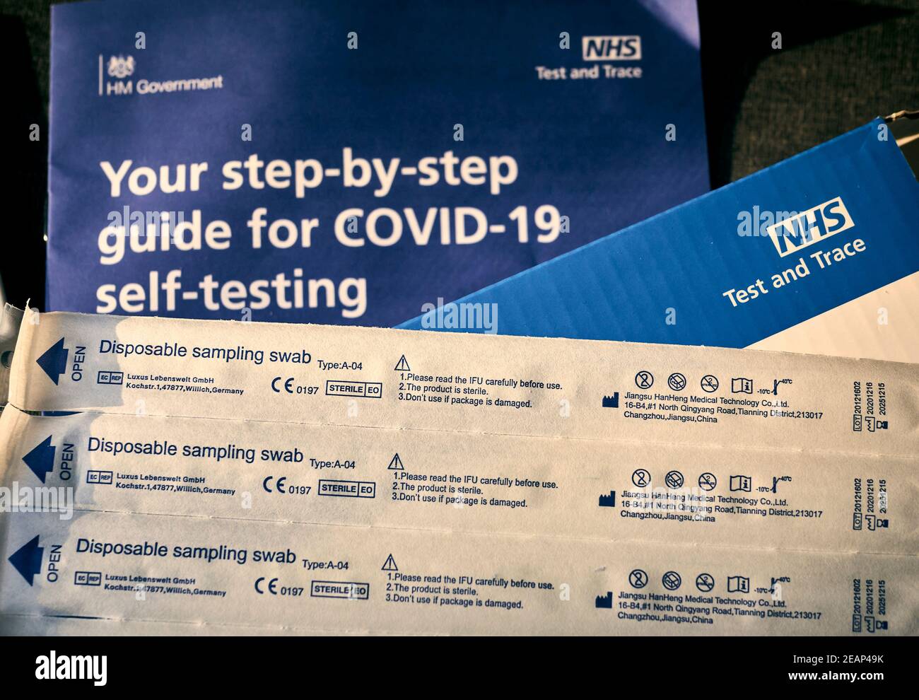NHS Test and Trace Covid19 Home Test Kit for Coronavirus using Swabs