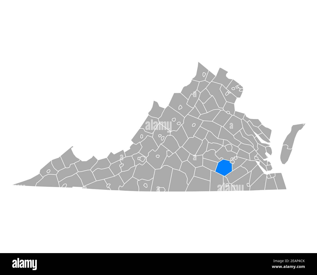 Map of Dinwiddie in Virginia Stock Photo Alamy