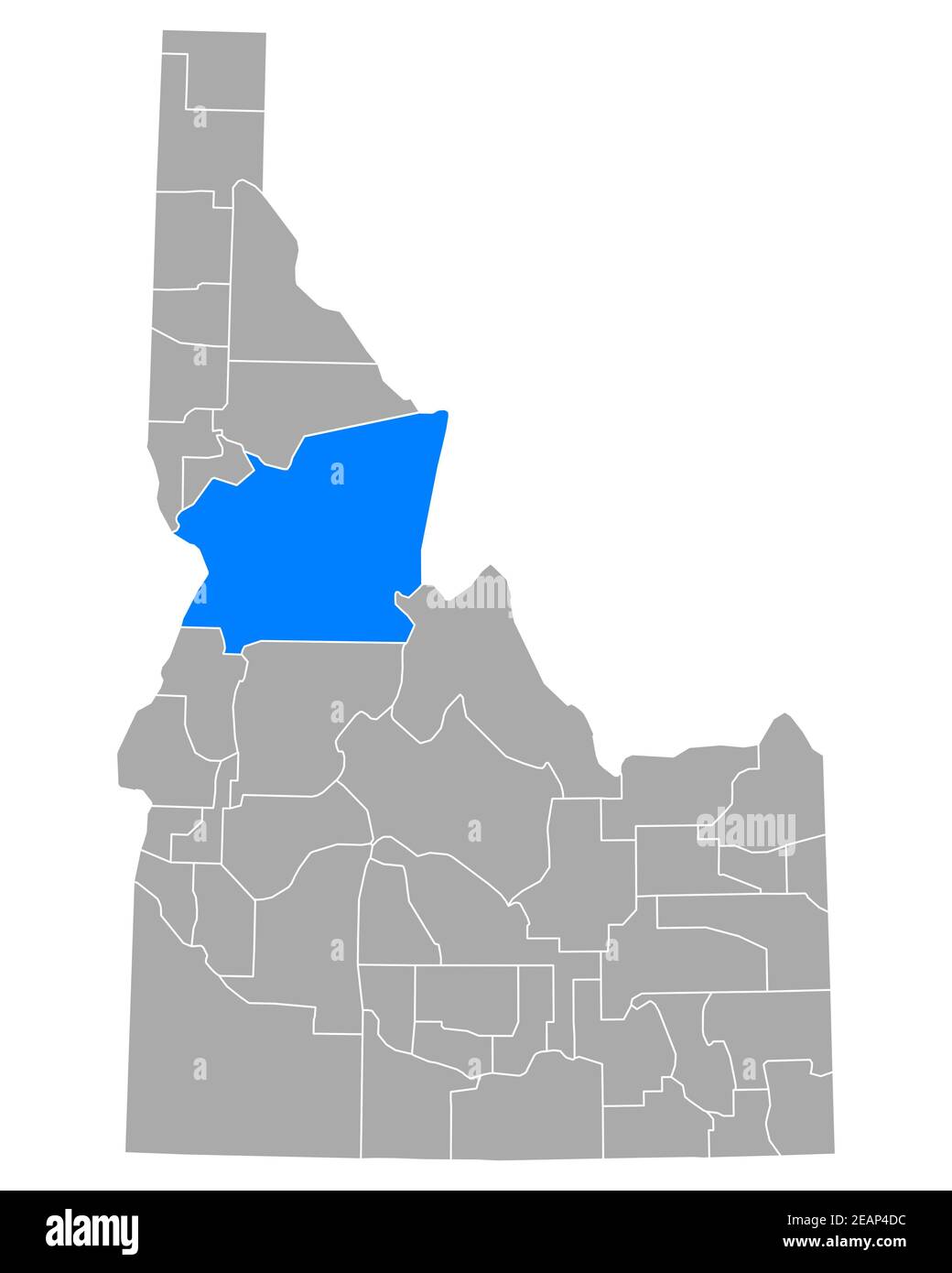 Map of Idaho in Idaho Stock Photo