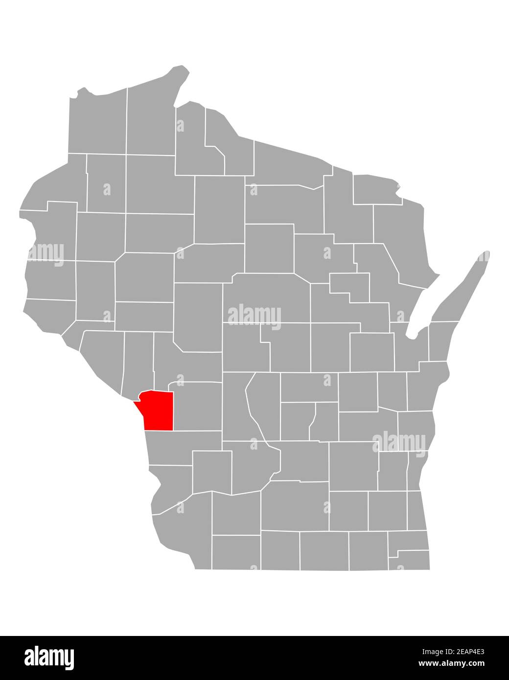 Map of La Crosse in Wisconsin Stock Photo Alamy