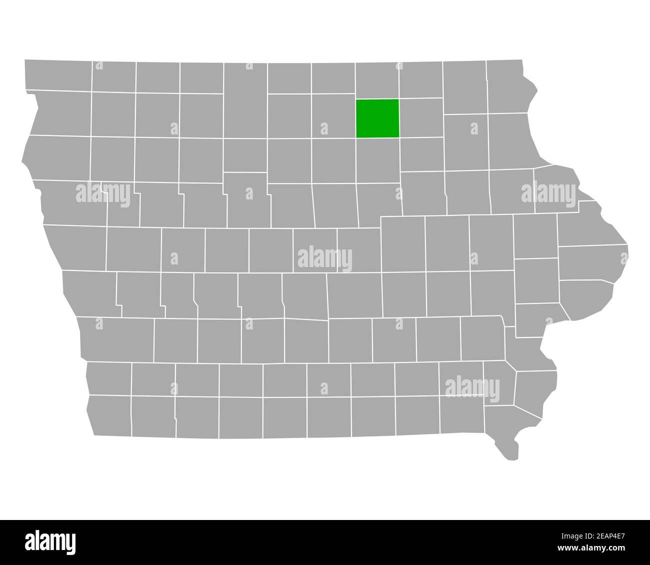 Iowa county map hires stock photography and images Alamy