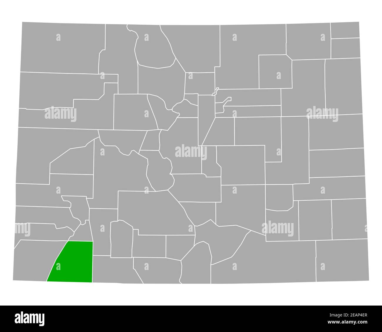 Map of La Plata in Colorado Stock Photo