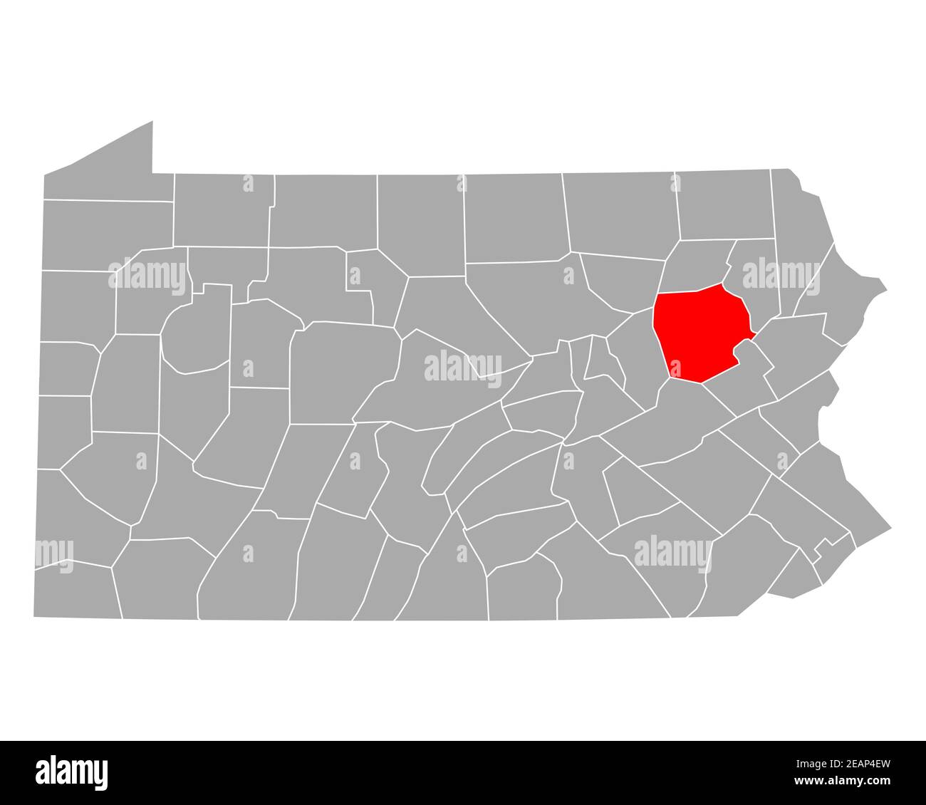 Map of Luzerne in Pennsylvania Stock Photo Alamy