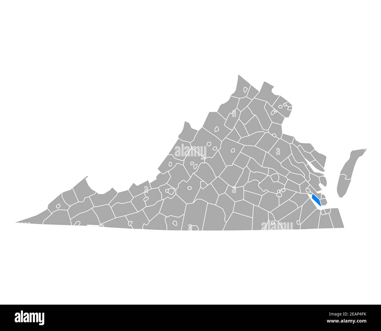 Map of Newport News in Virginia Stock Photo Alamy