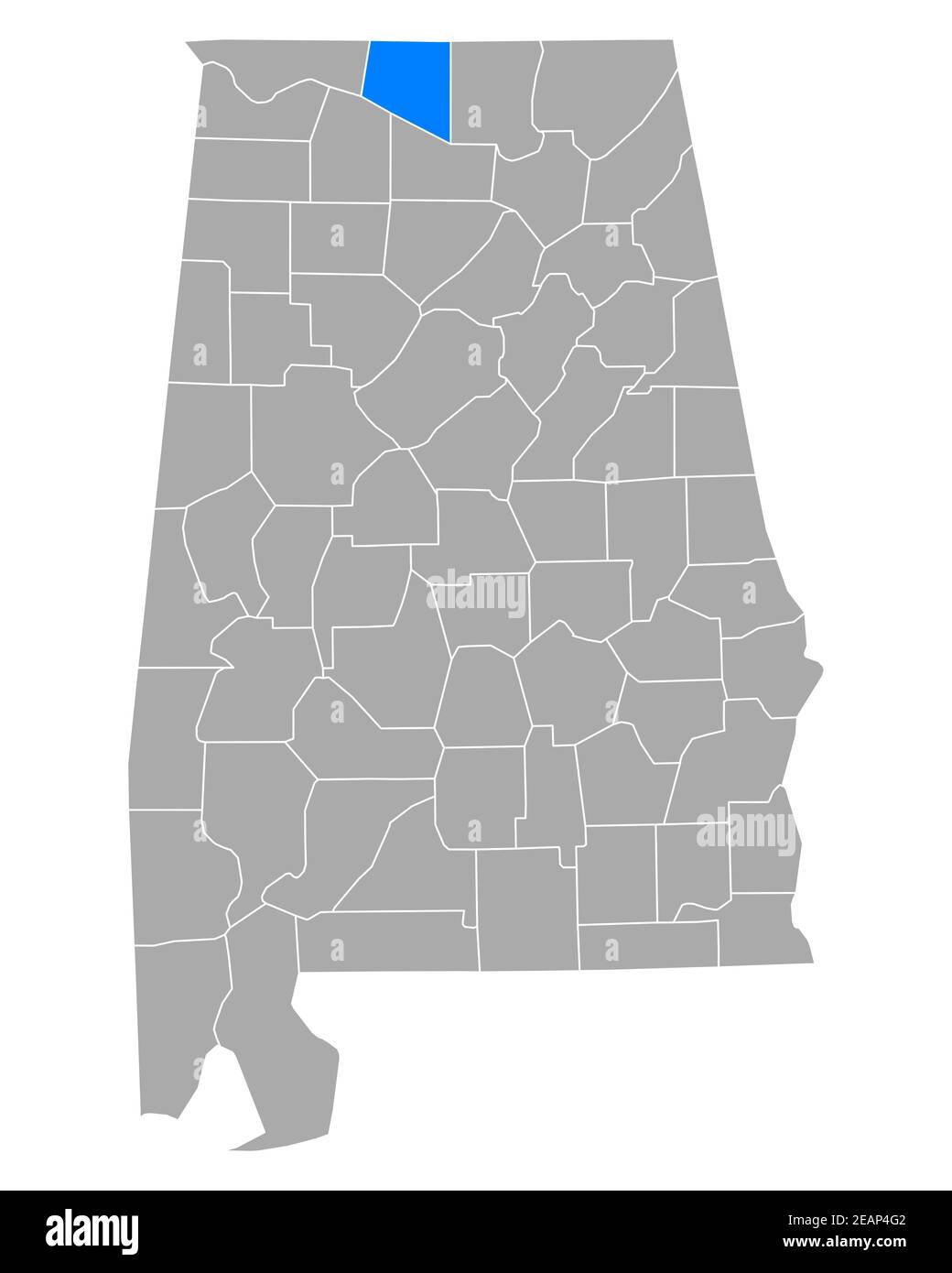 Map of Limestone in Alabama Stock Photo