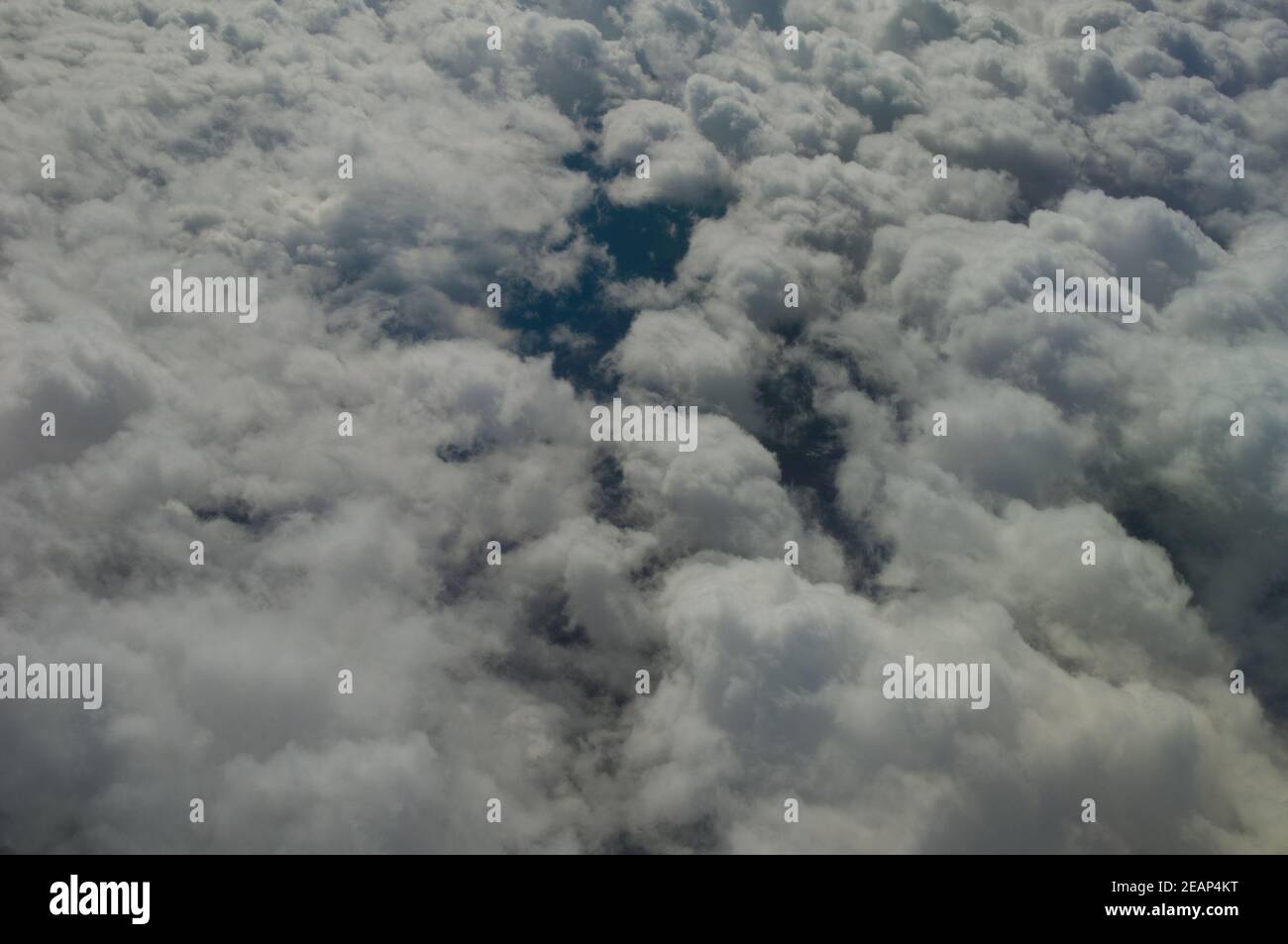 Cloudscape view from an airplane on the turkish territory. Stock Photo