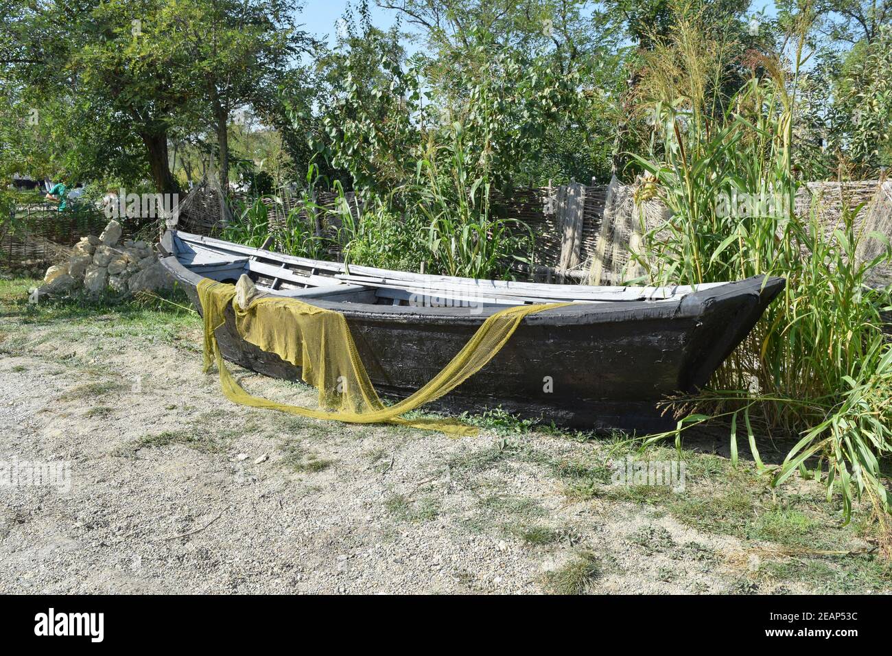 Fishing boats and nets Stock Photo Alamy